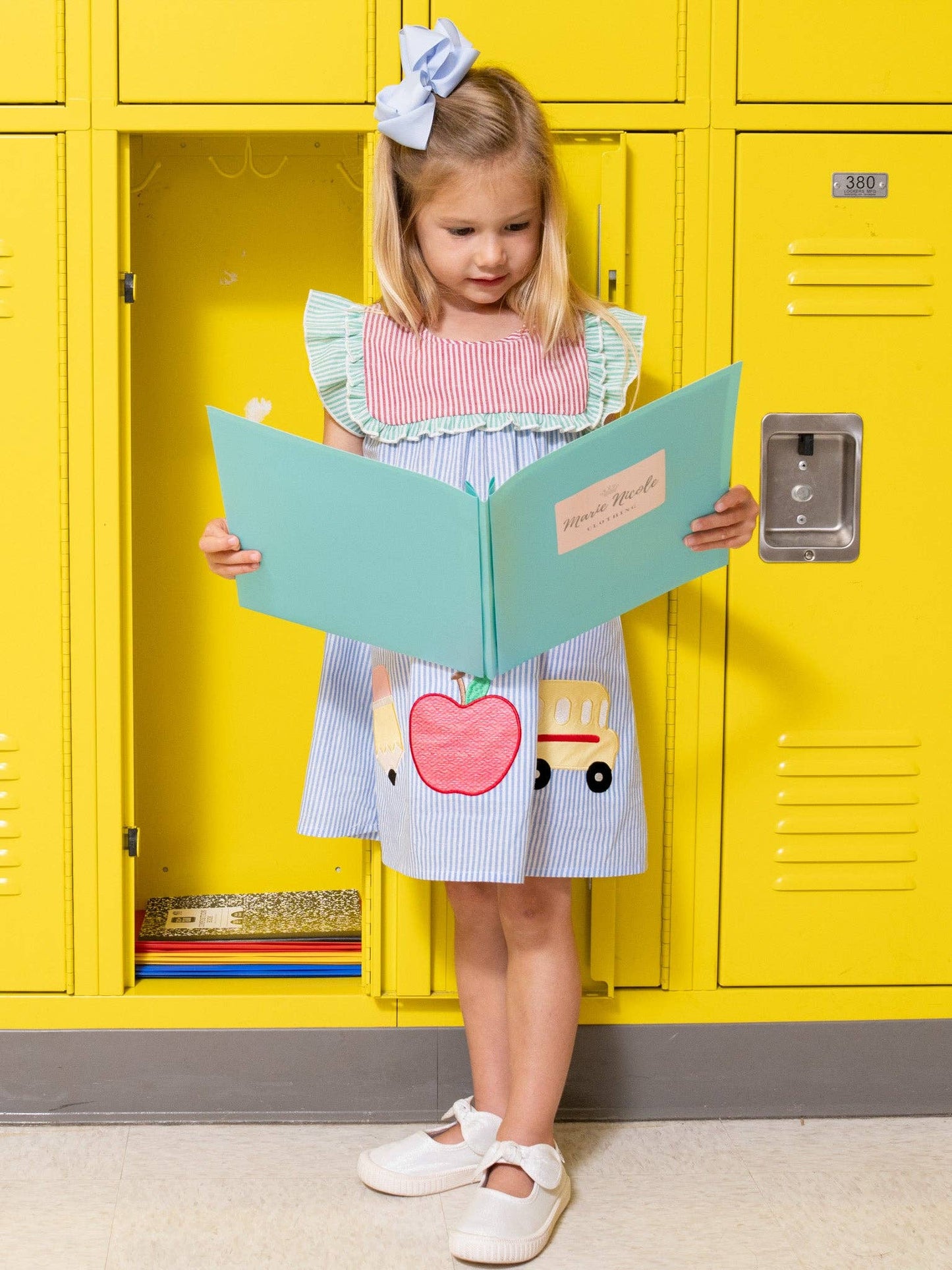School Days Embroidered 100% Cotton Dress