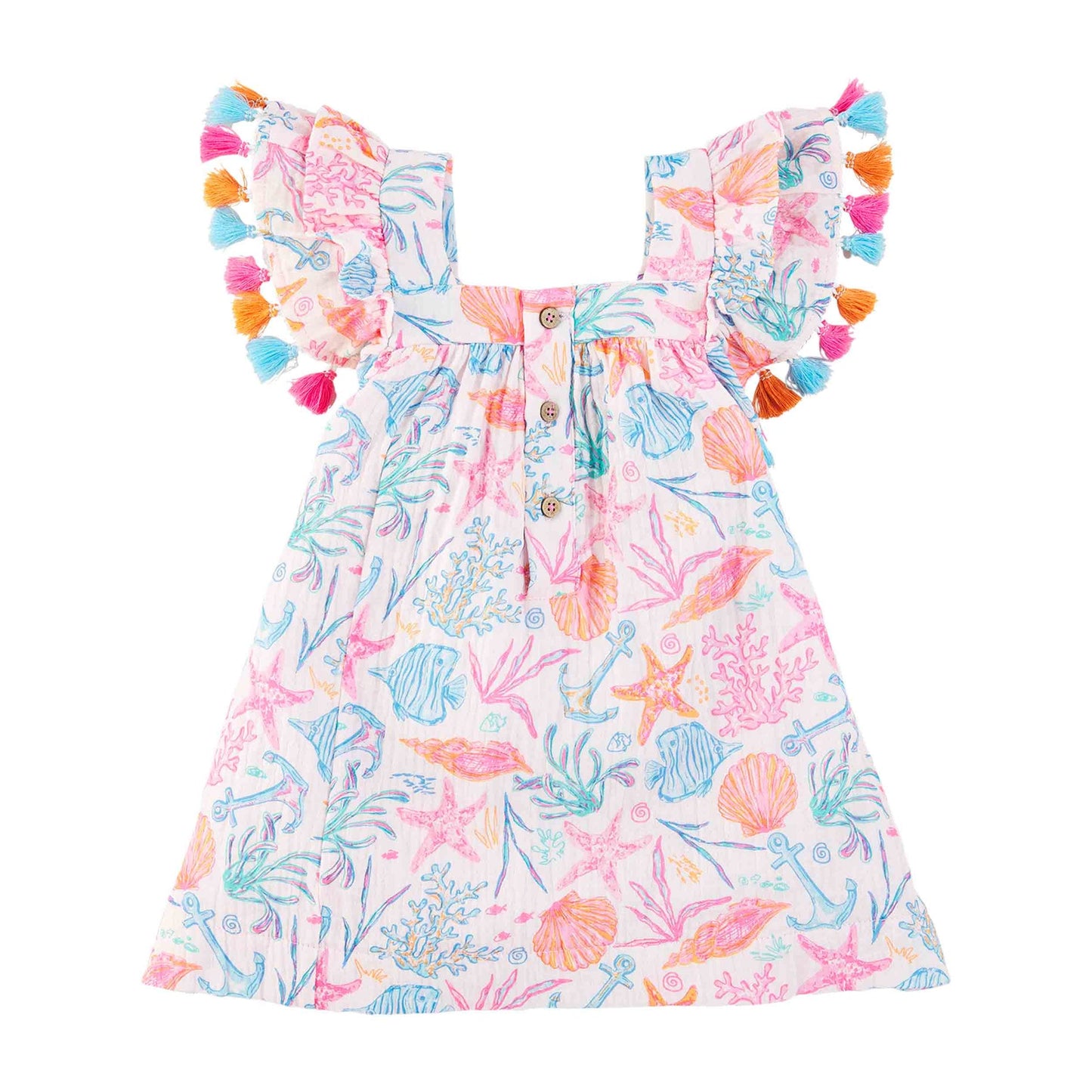 Sea Pattern Tassel Dress