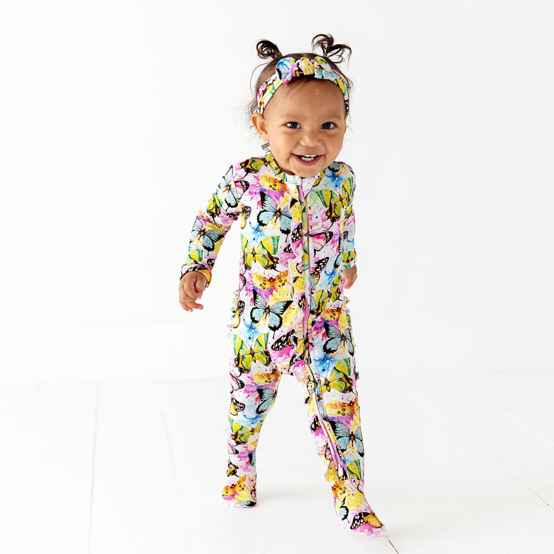 Bums & Roses Ruffle Footie