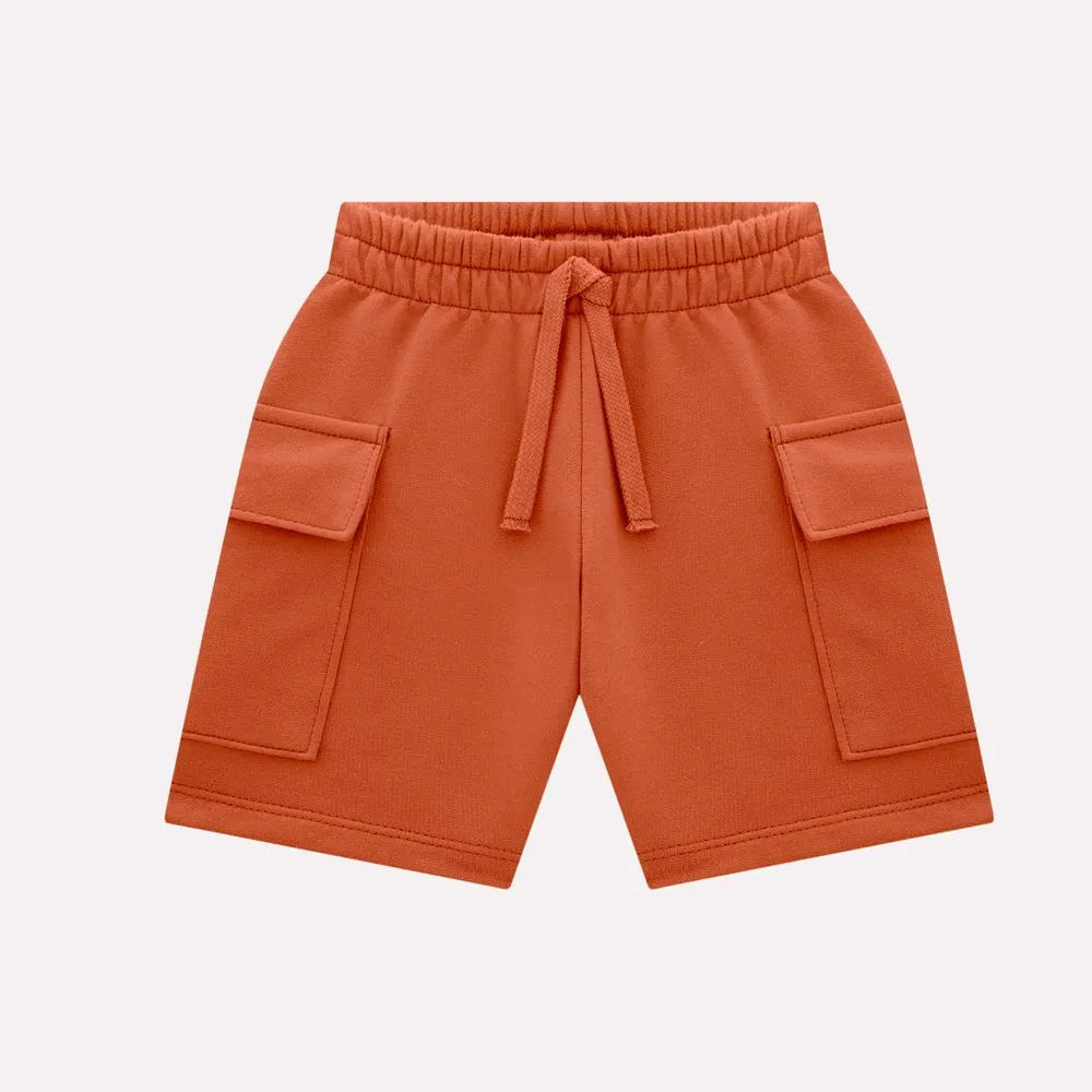 Milon Short Set - Burnt Orange & Navy
