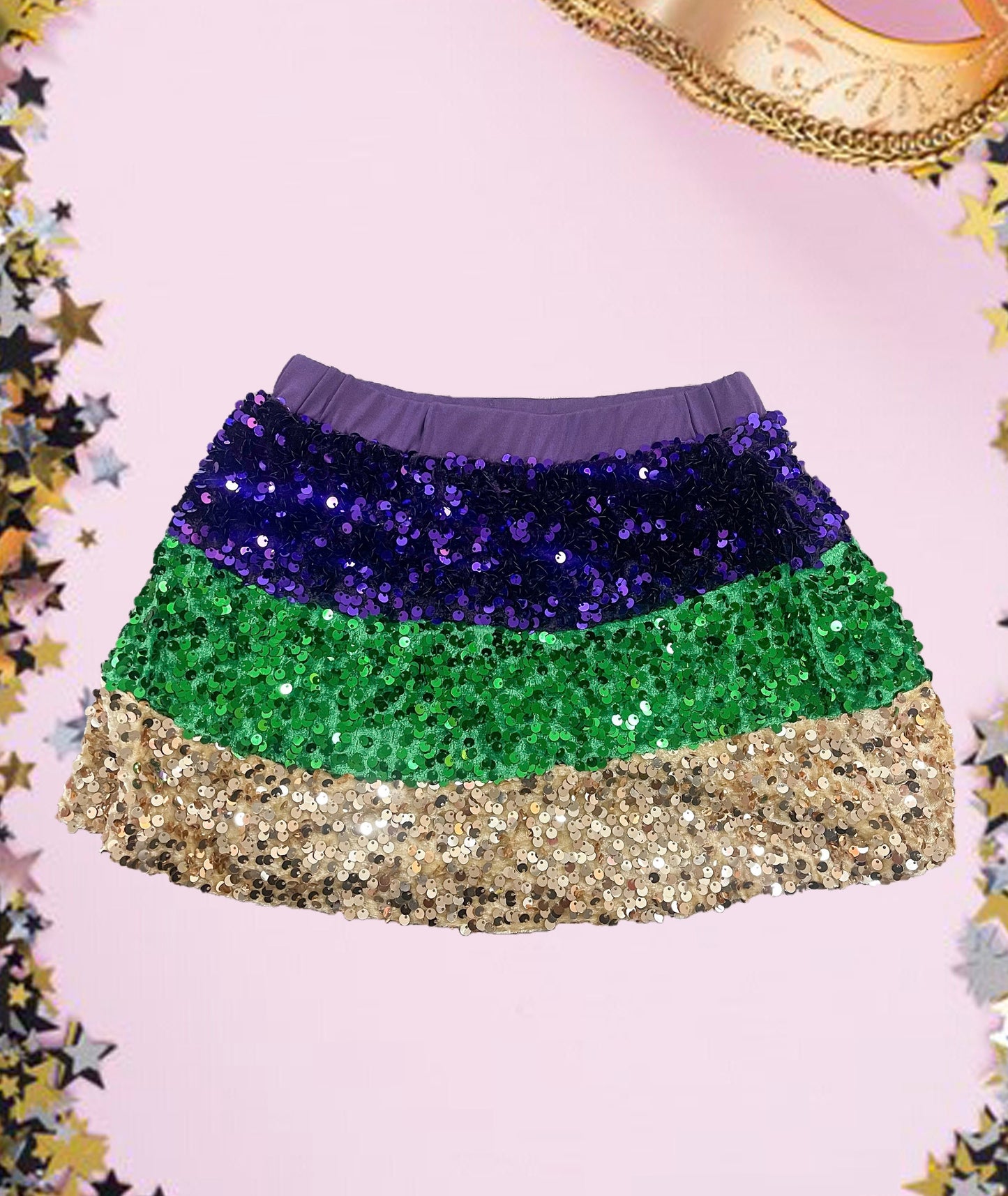 Mardi Gras Sequin Skirt