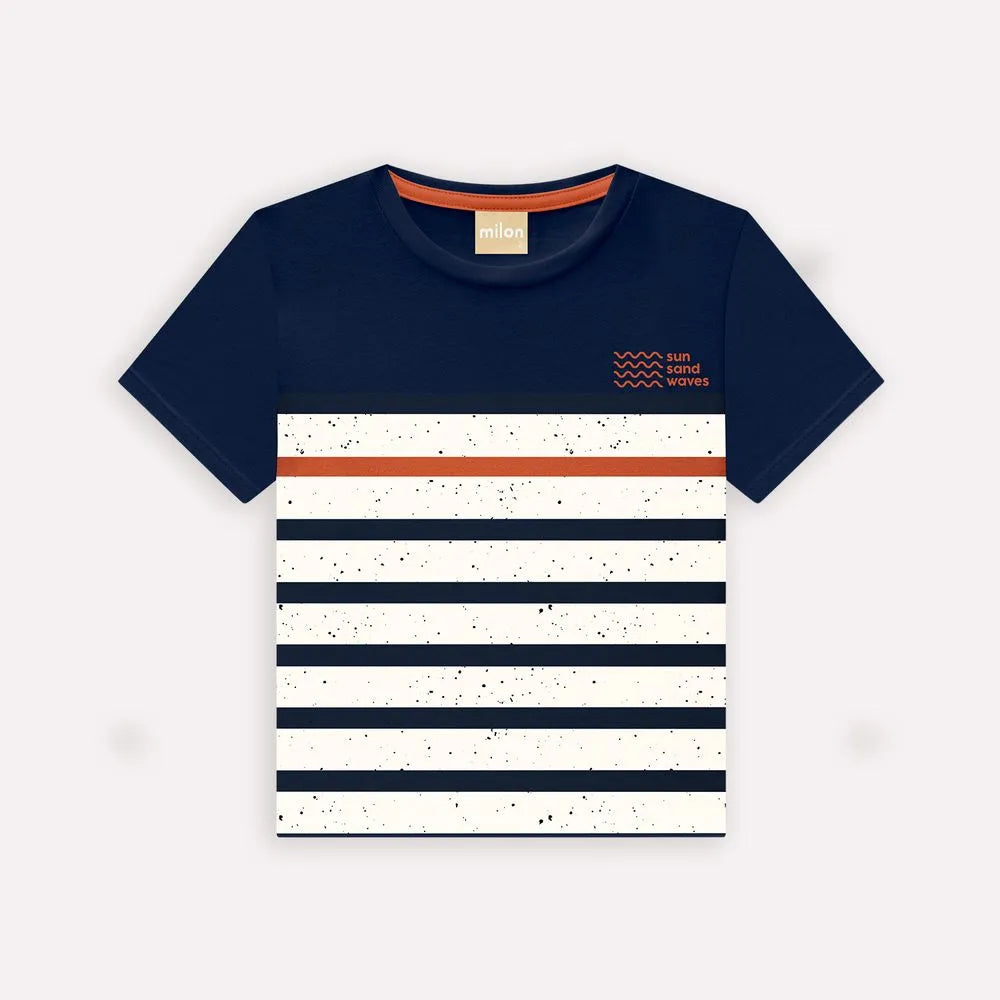 Milon Short Set - Burnt Orange & Navy
