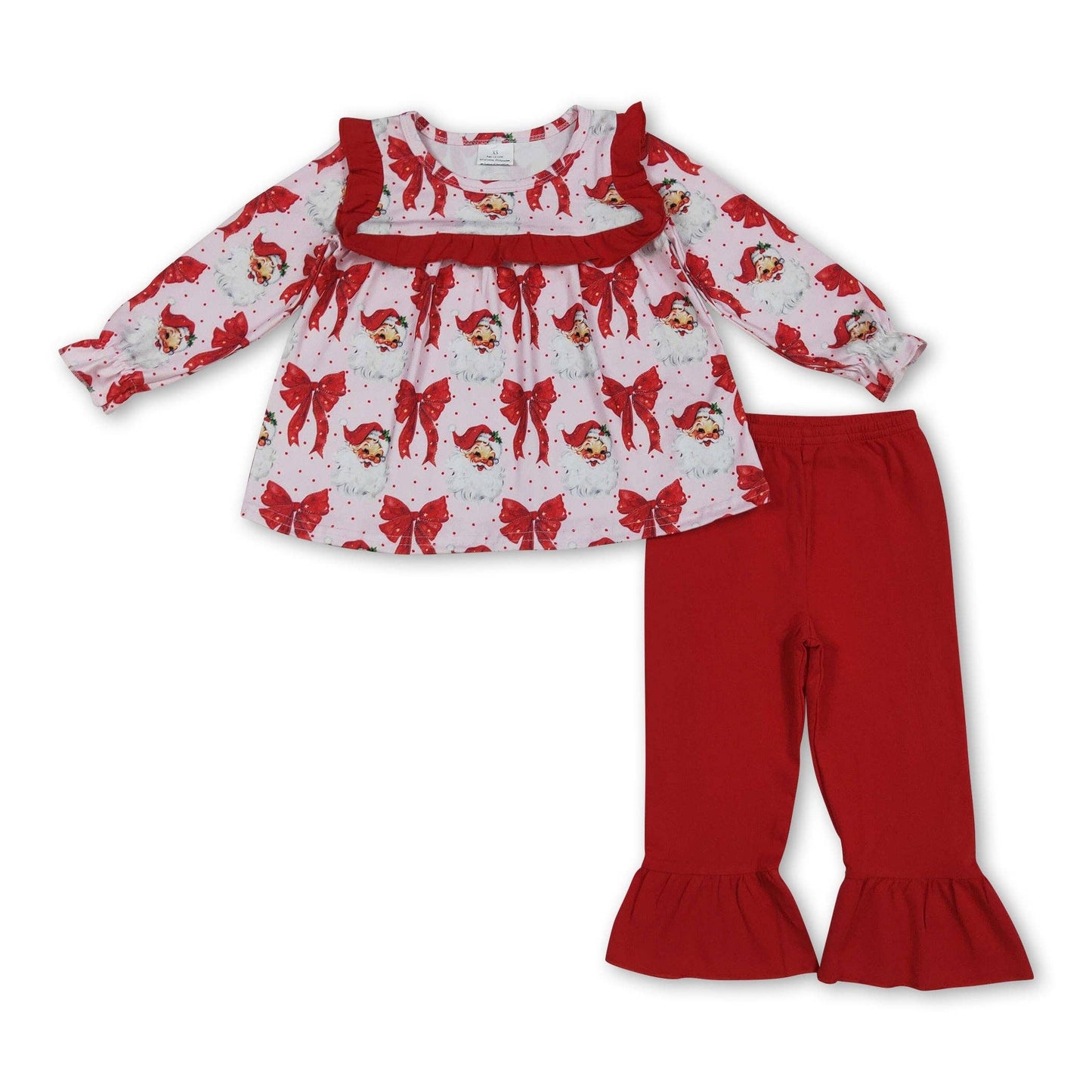 Red Bow Santa Tunic Set
