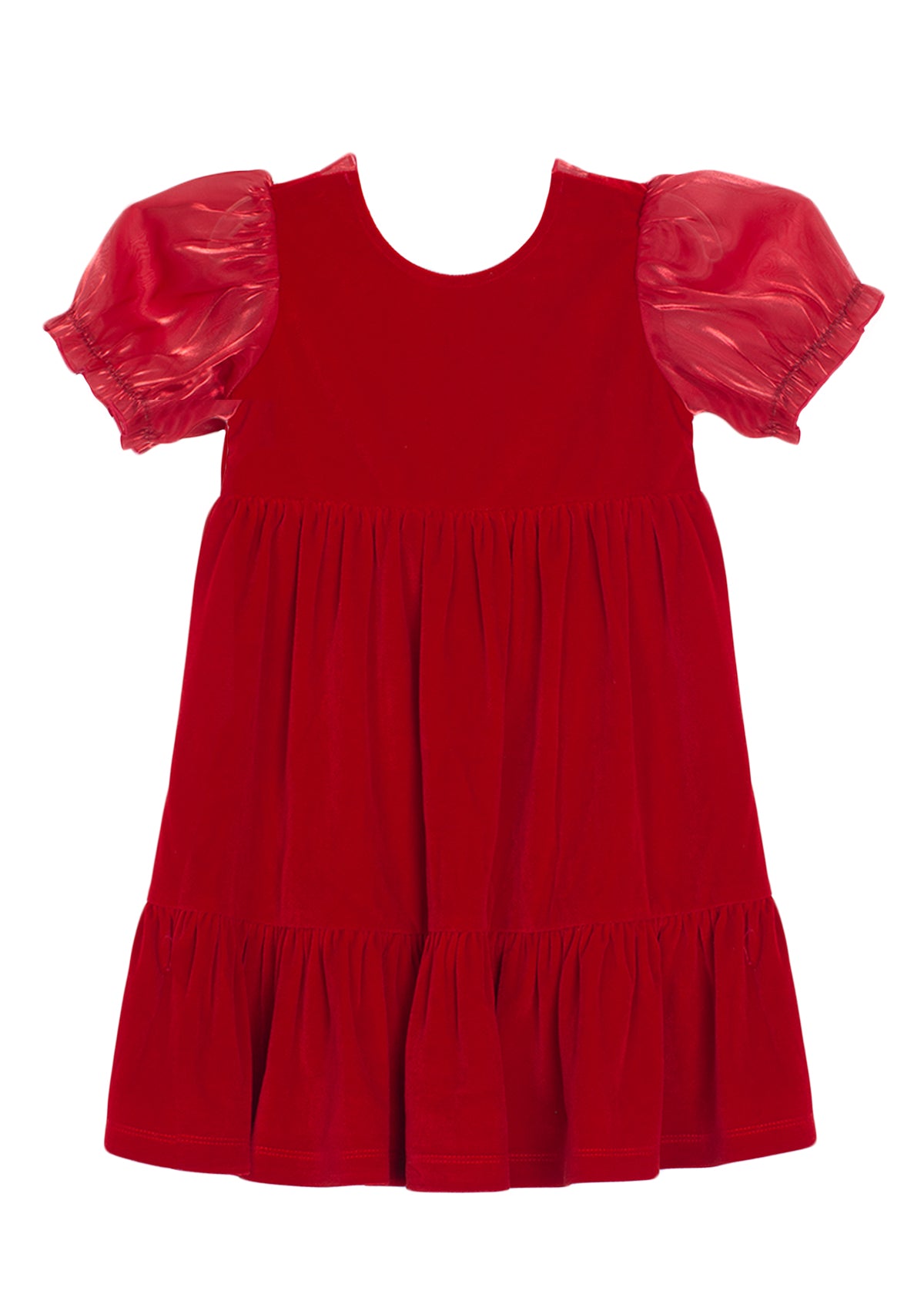 Noella Organza Sleeve Velvet Dress