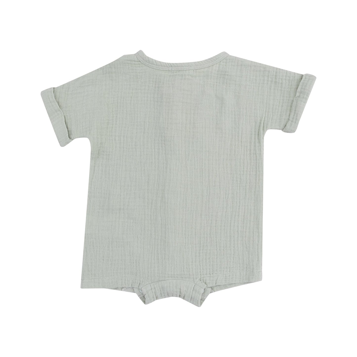 Solid Muslin Desert Green Dolman Henley Shortall