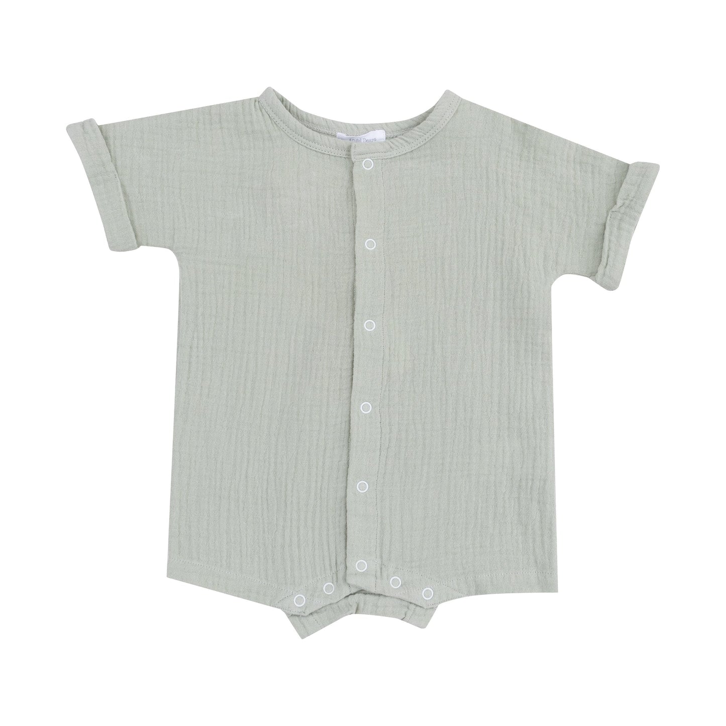 Solid Muslin Desert Green Dolman Henley Shortall