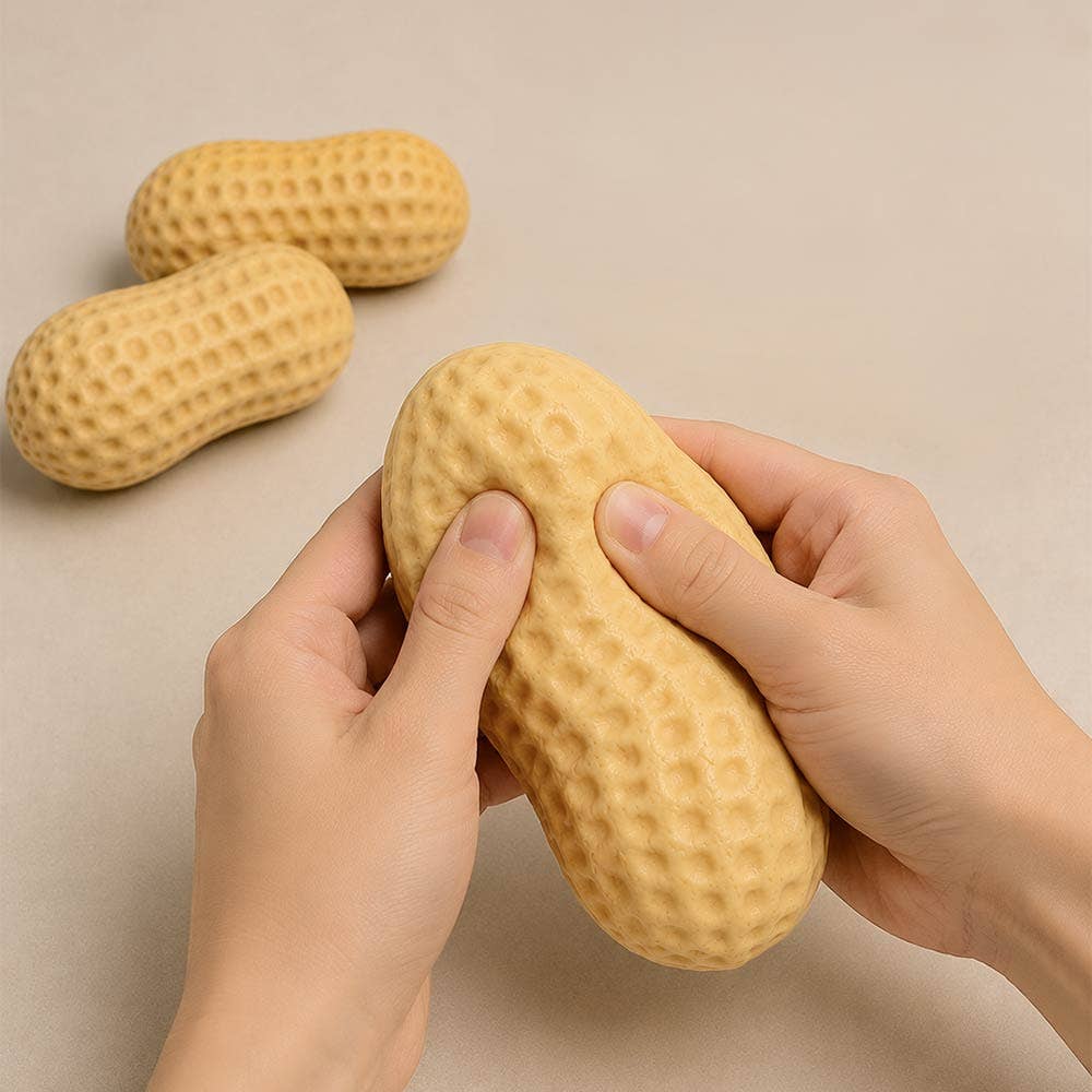 12PCS - Peanut Shaped Squishy Stress Relief Toy