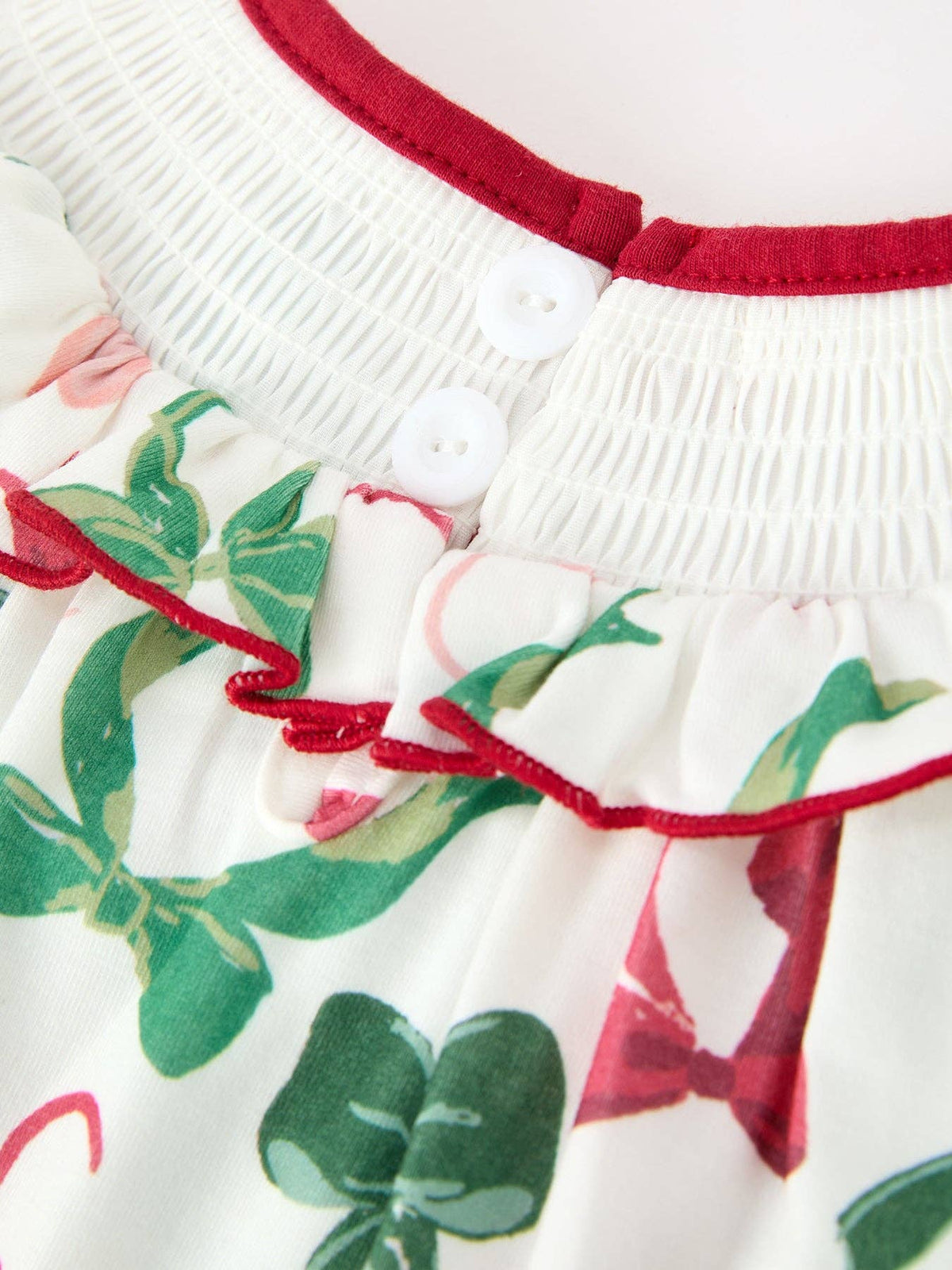 Holly Jolly Smocked Bubble Romper