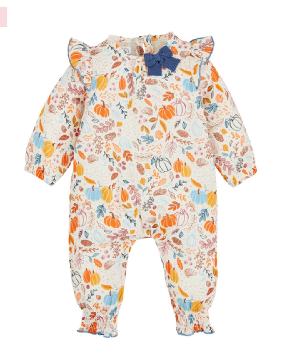 Pumpkin Floral Baby Bodysuit