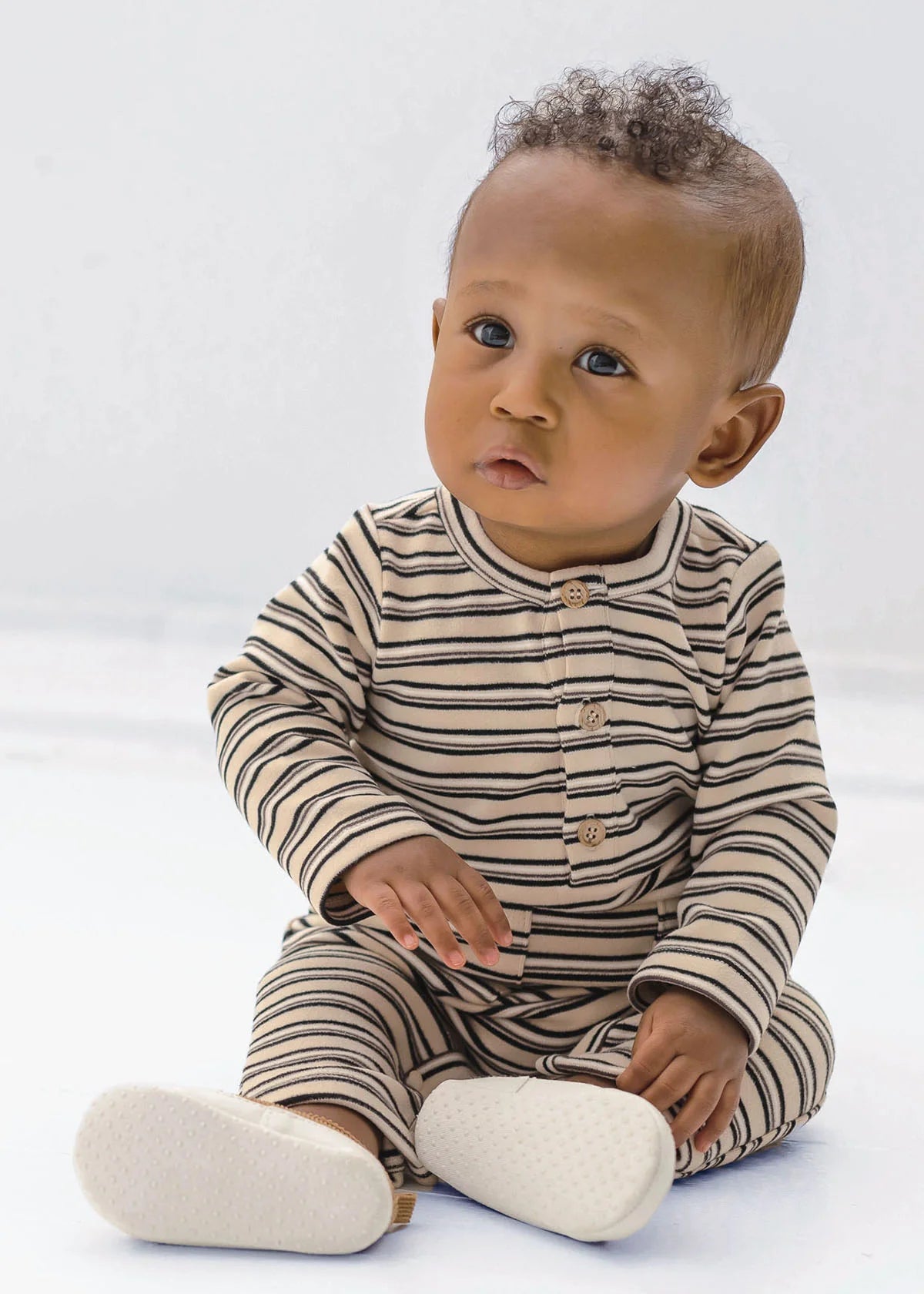 Little Racers Striped Knit Romper