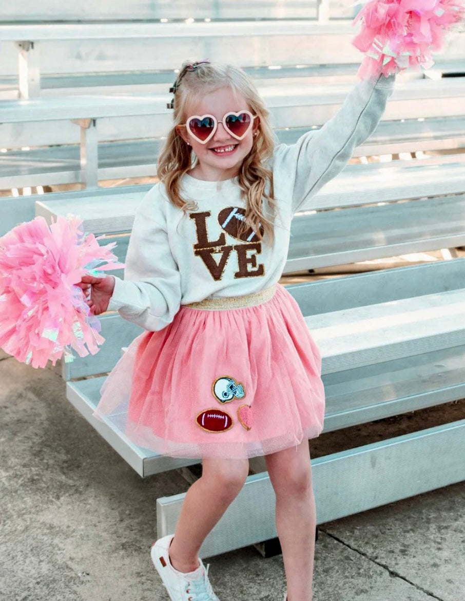 Football Love Patch Sweatshirt