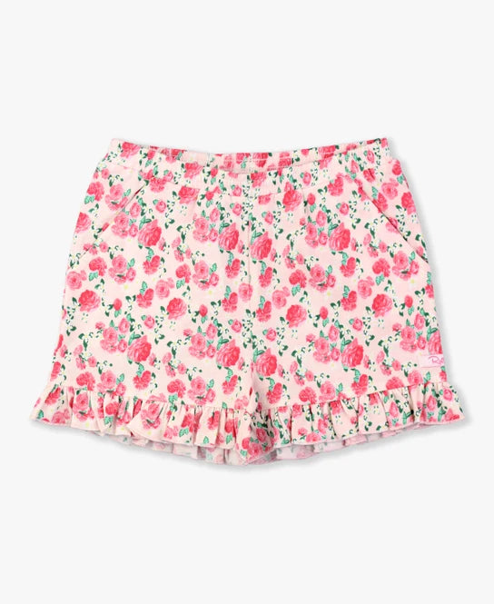 English Roses Knit Ruffle Trim Shorts