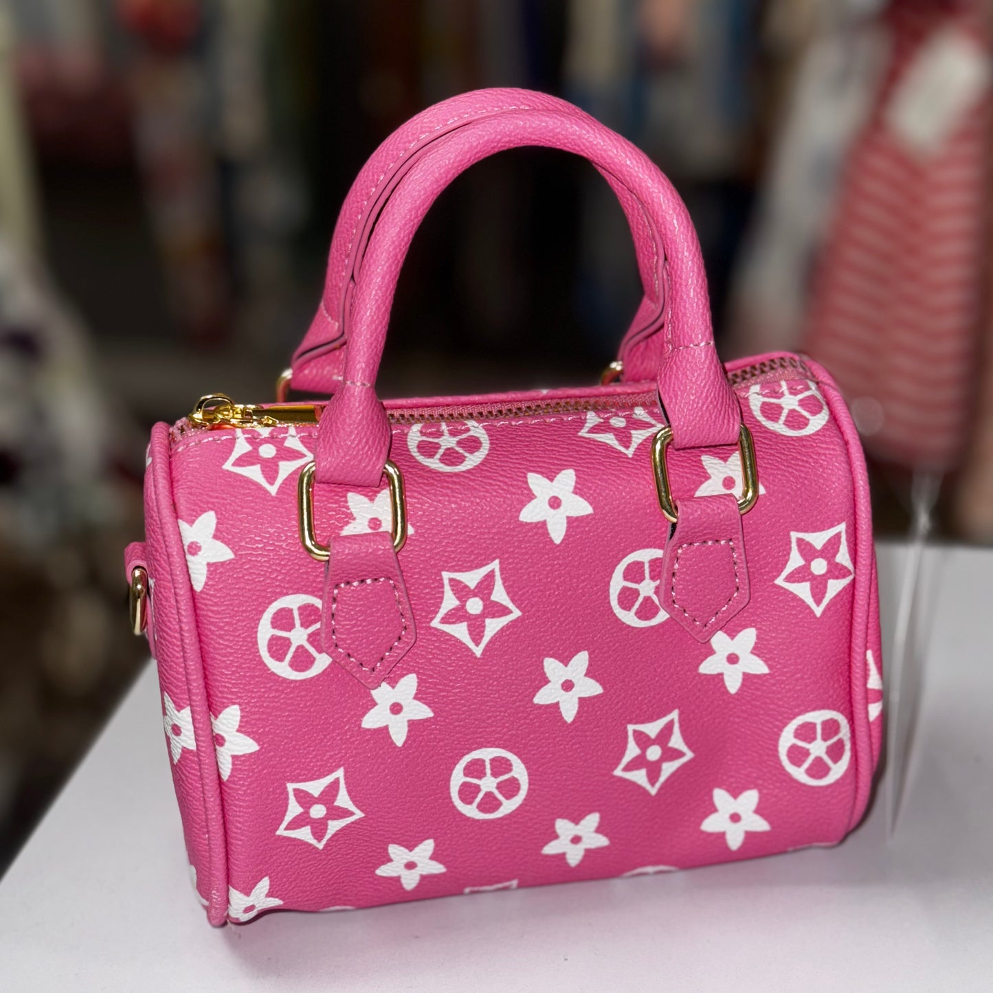 Hot Pink Barrel Purse