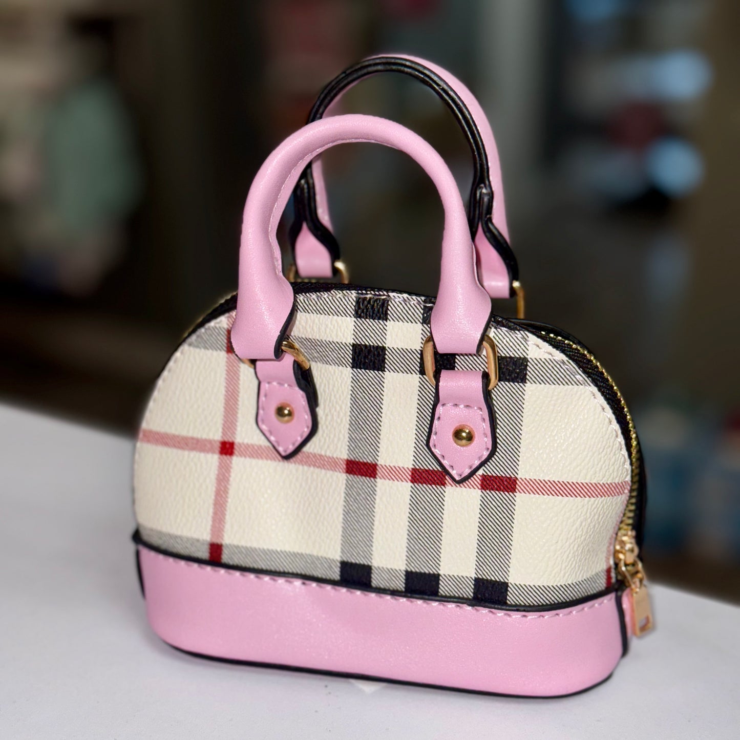 Pink Plaid Purse