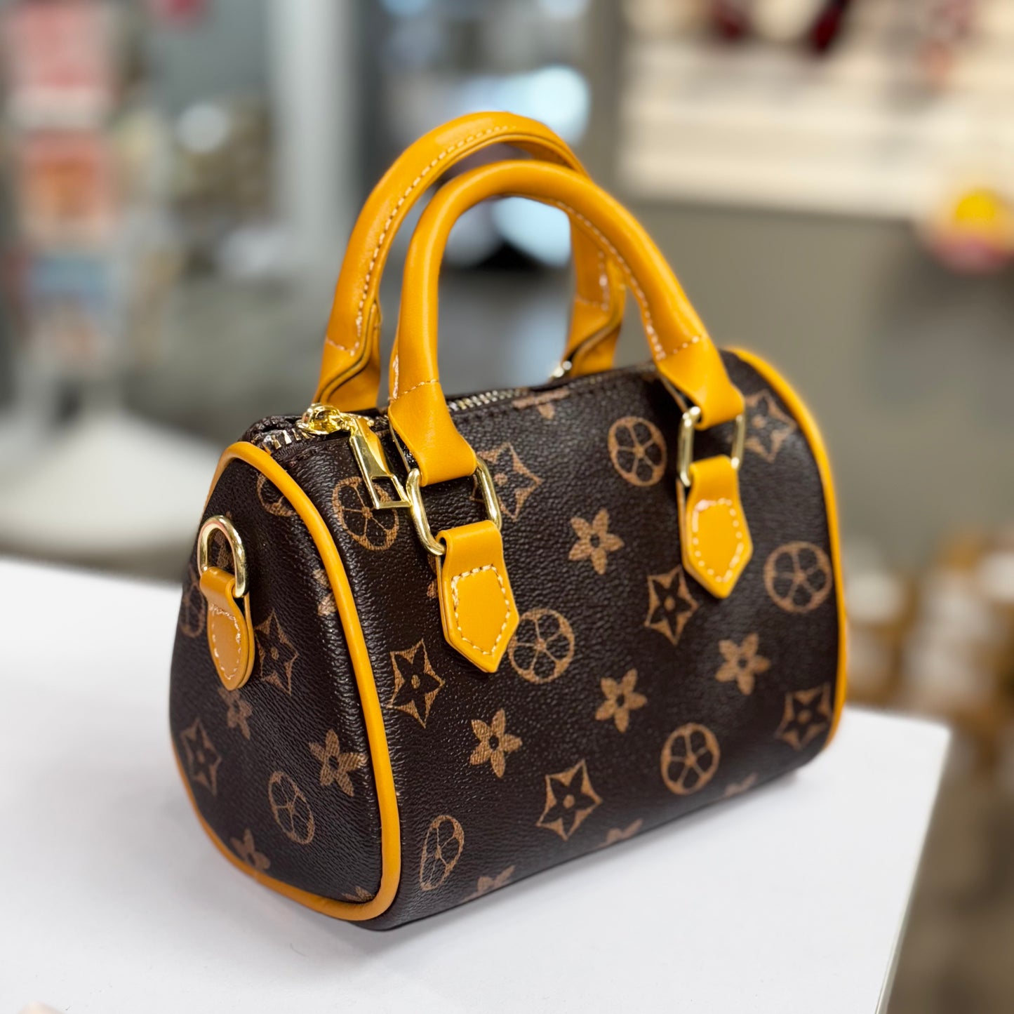 Brown Barrel Purse