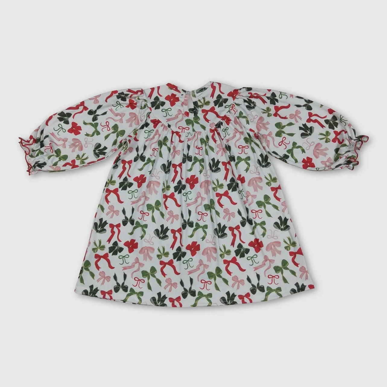 Merry Christmas Bow Smocked Dress
