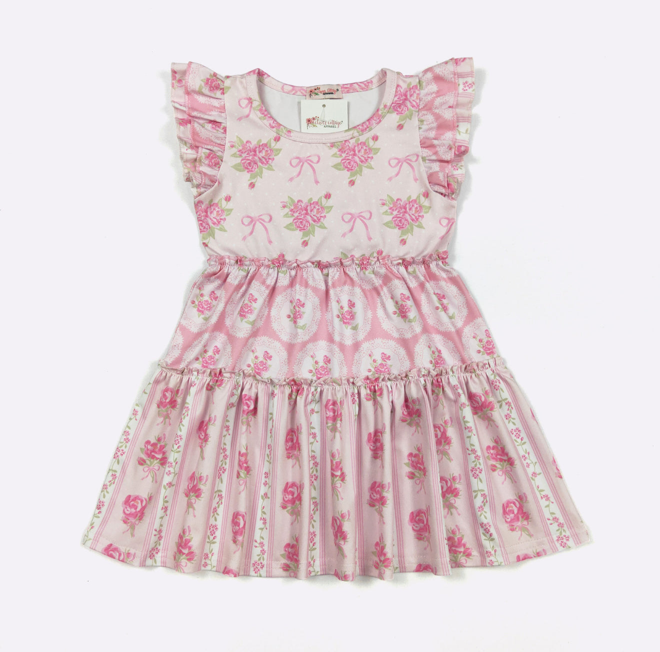 Rose Shabby Chic Girls Dress