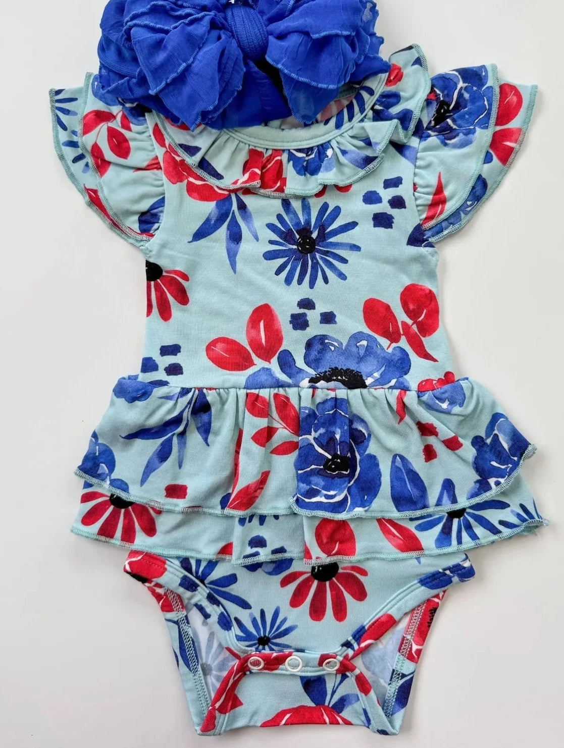 Patriotic Petal Flutter Onesie