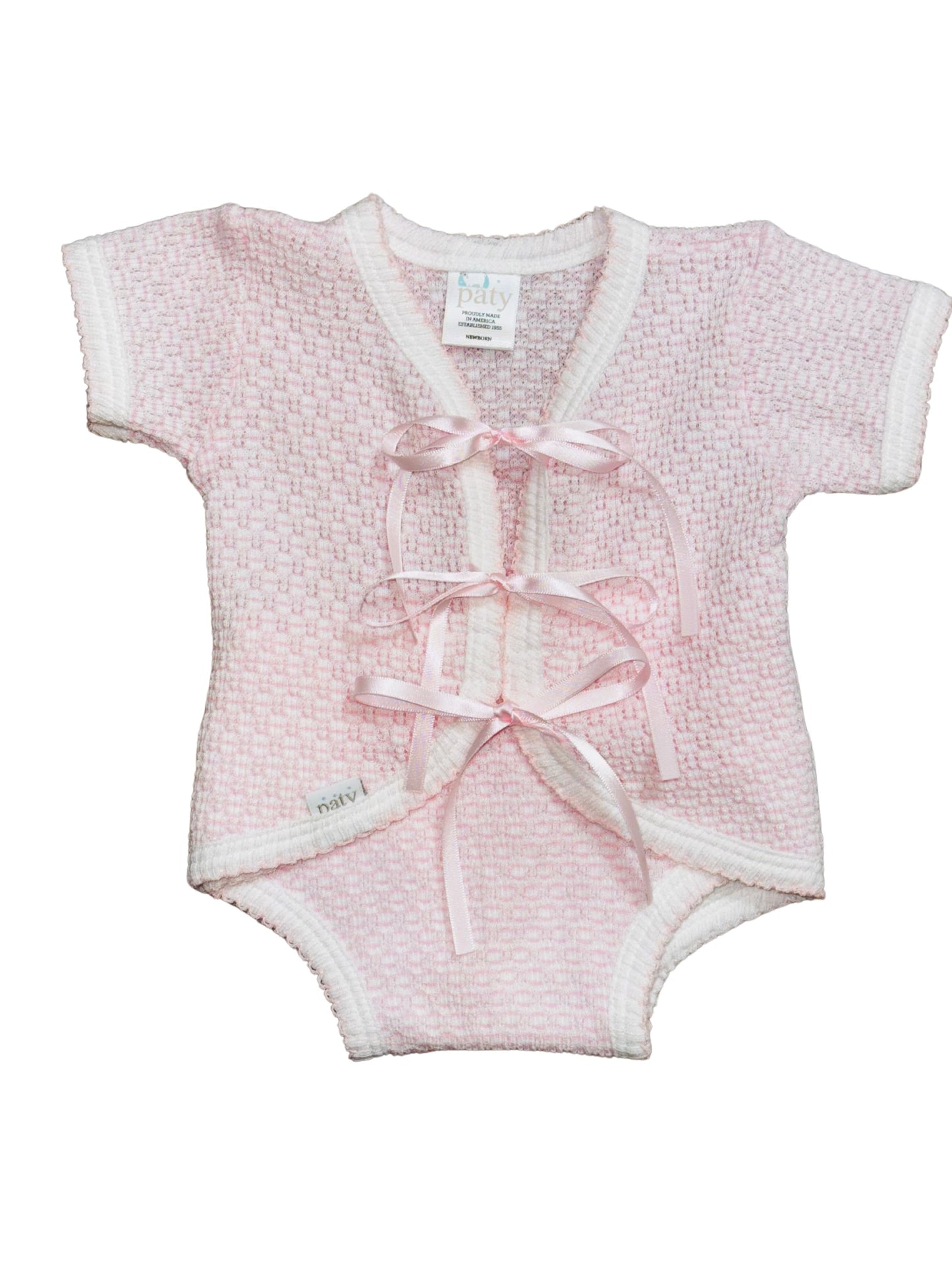 Patty Knit Ribbon Tie Onesie