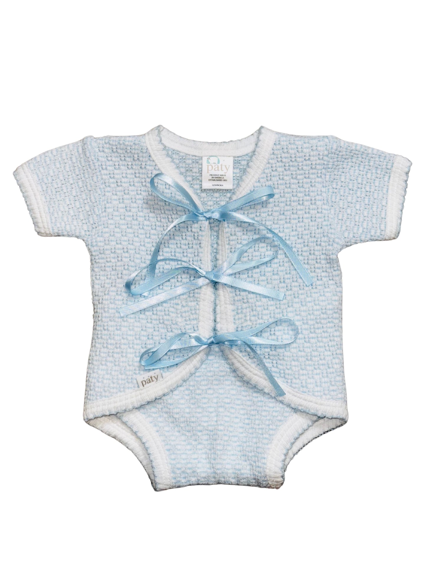 Patty Knit Ribbon Tie Onesie