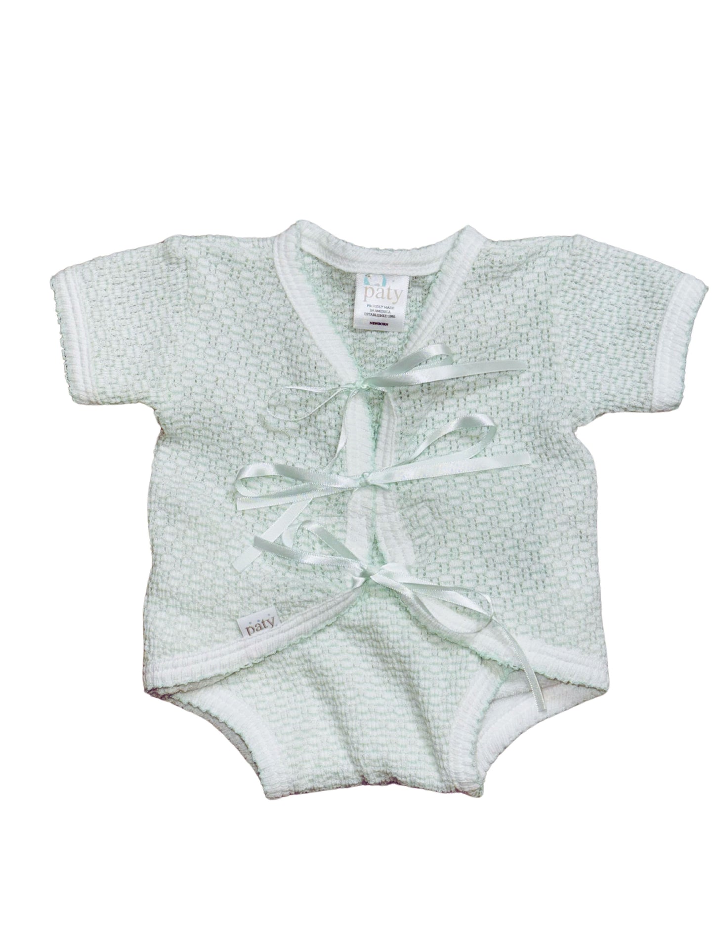 Patty Knit Ribbon Tie Onesie