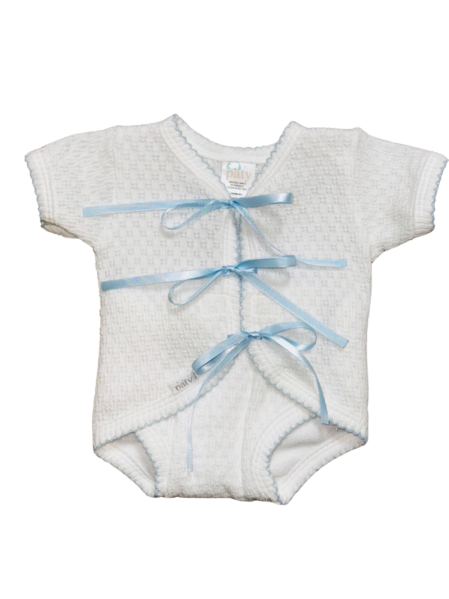 Patty Knit Ribbon Tie Onesie