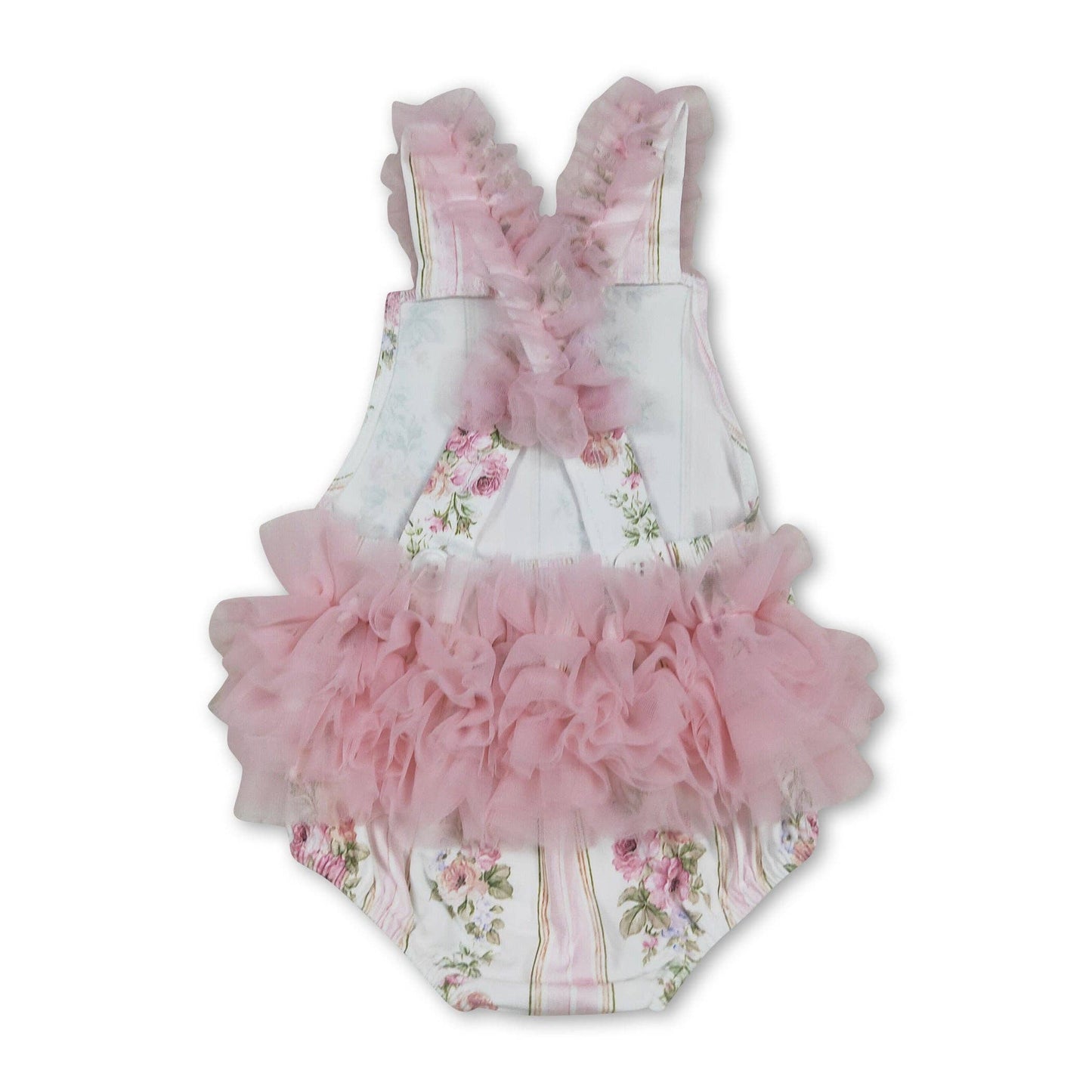 Pink Tulle Ruffle Floral Bubble