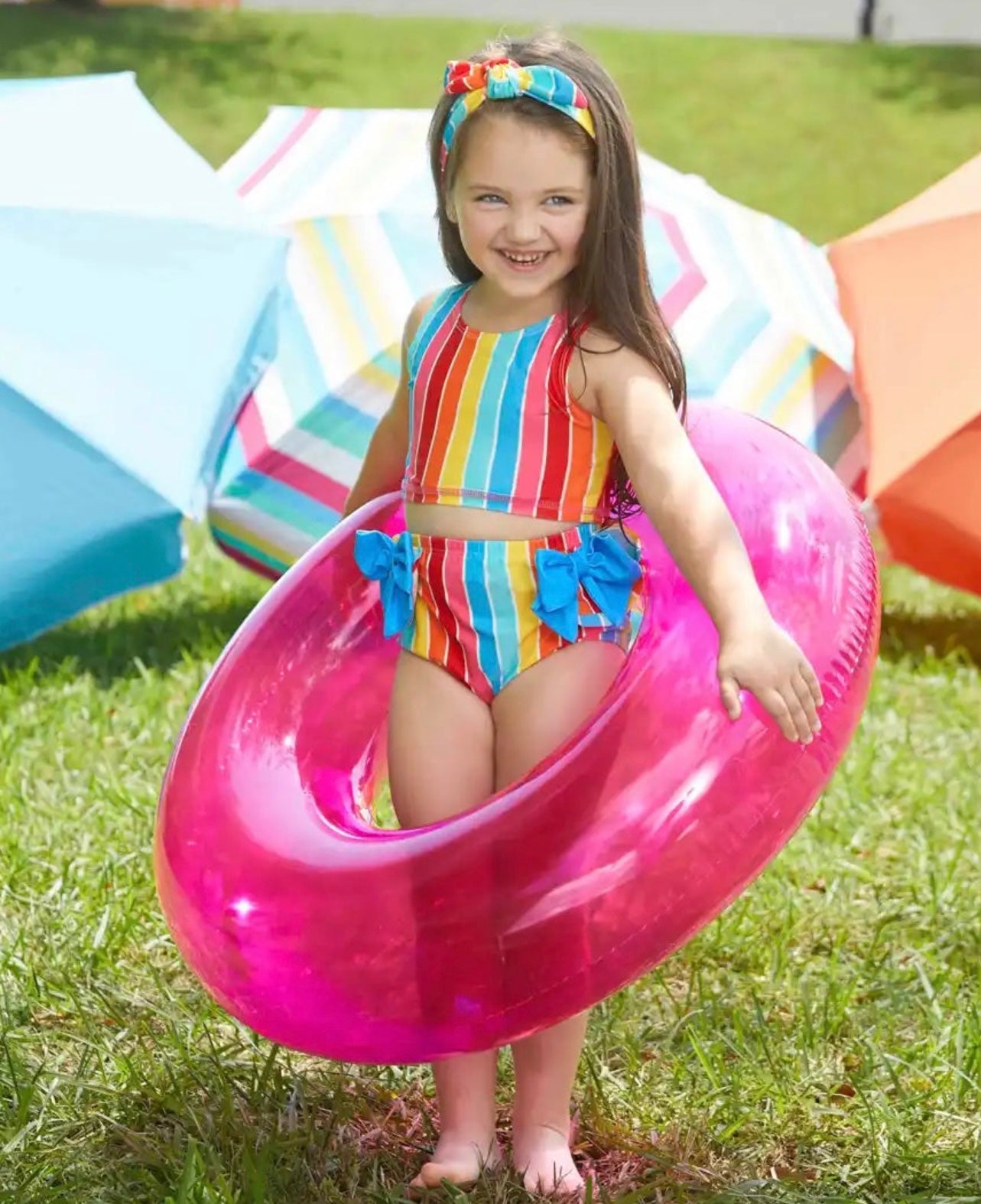 Stripe 2pc Swimsuit