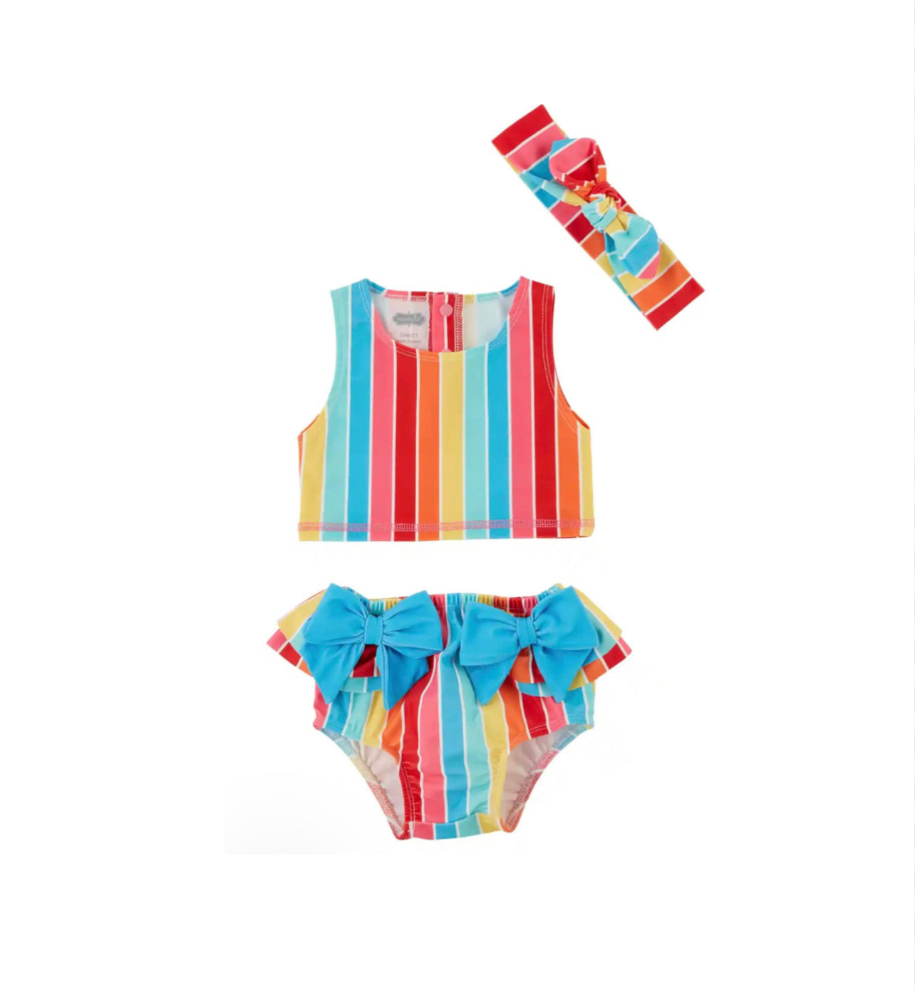 Stripe 2pc Swimsuit