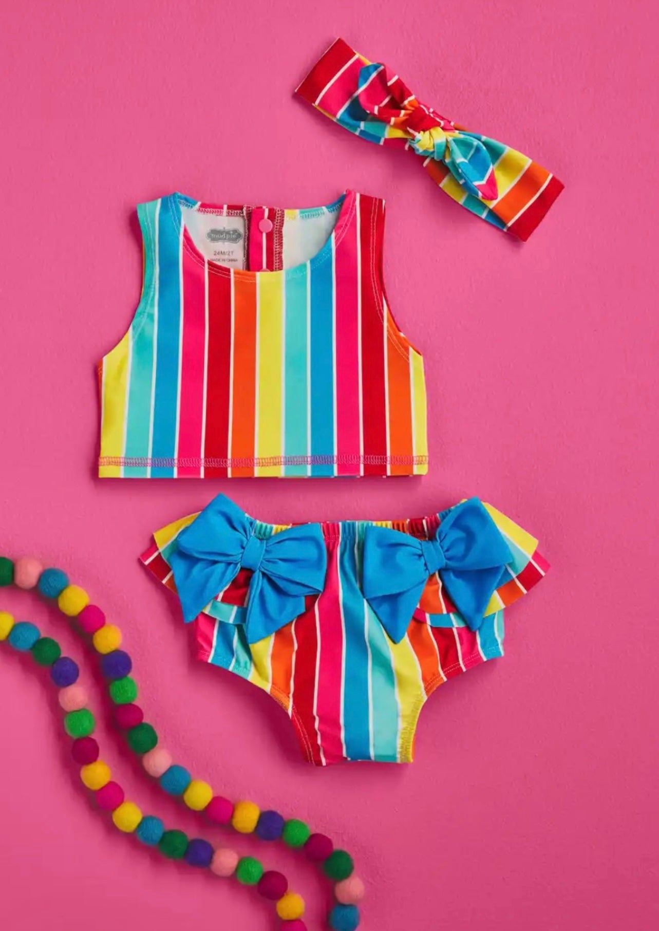 Stripe 2pc Swimsuit