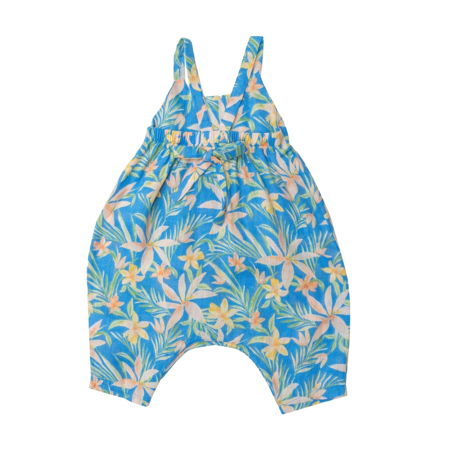 Blue Island Floral Tie Back