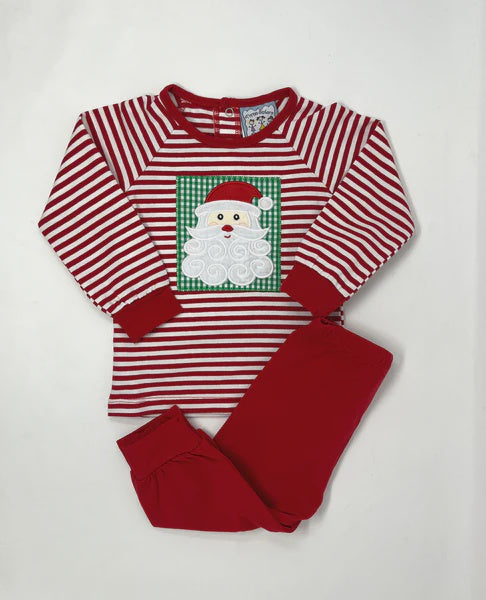 Santa Applique Boys 2Pc Set