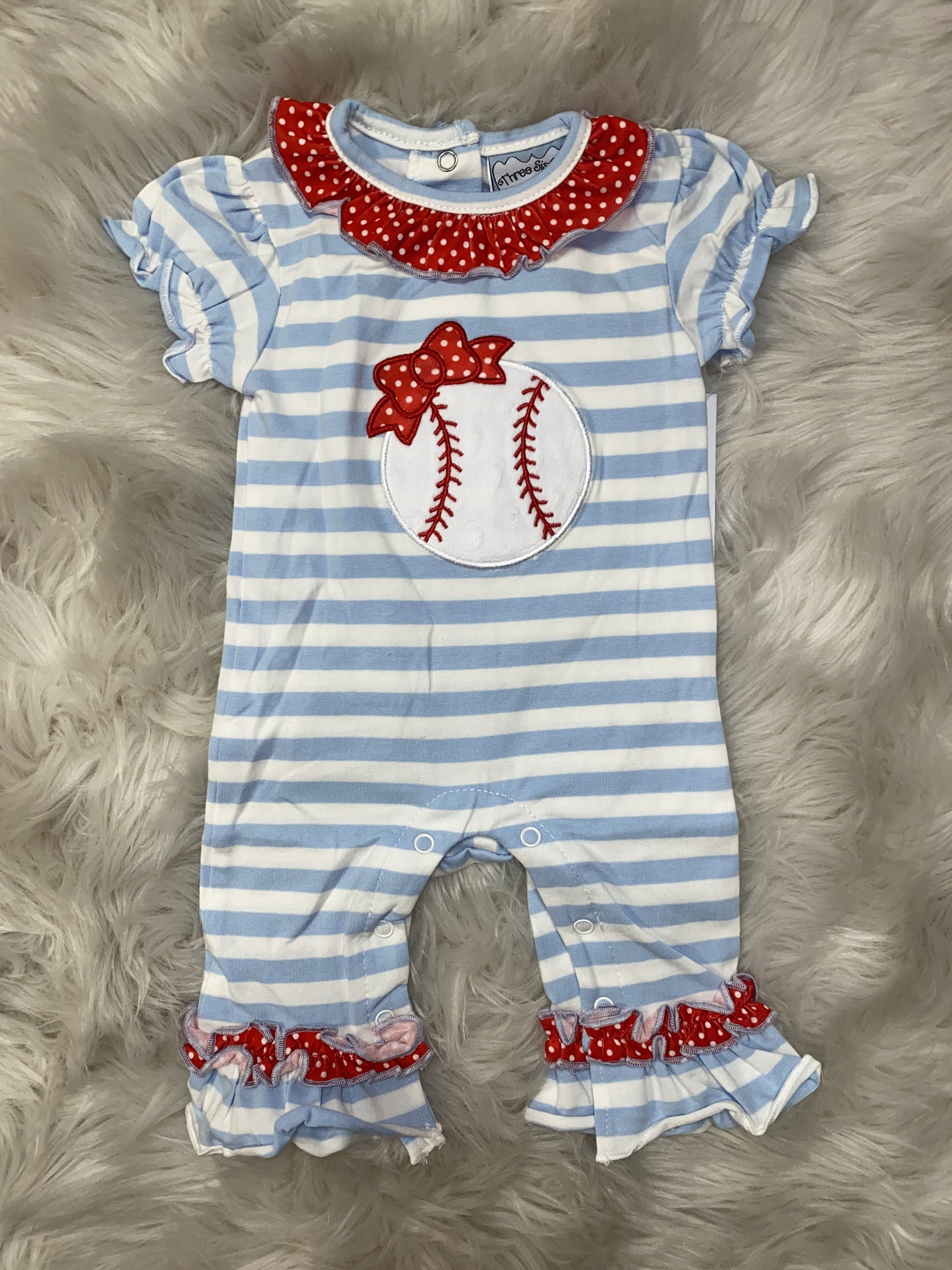 Baseball Girls Romper