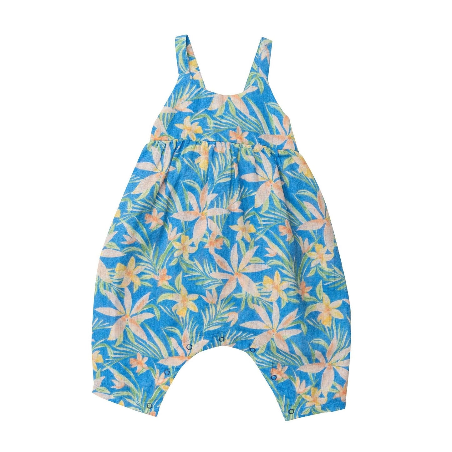 Blue Island Floral Tie Back