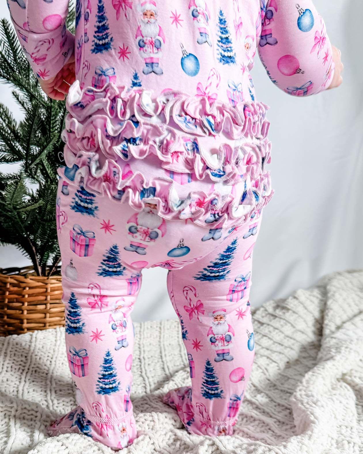Carol Ruffled Zippered Footie