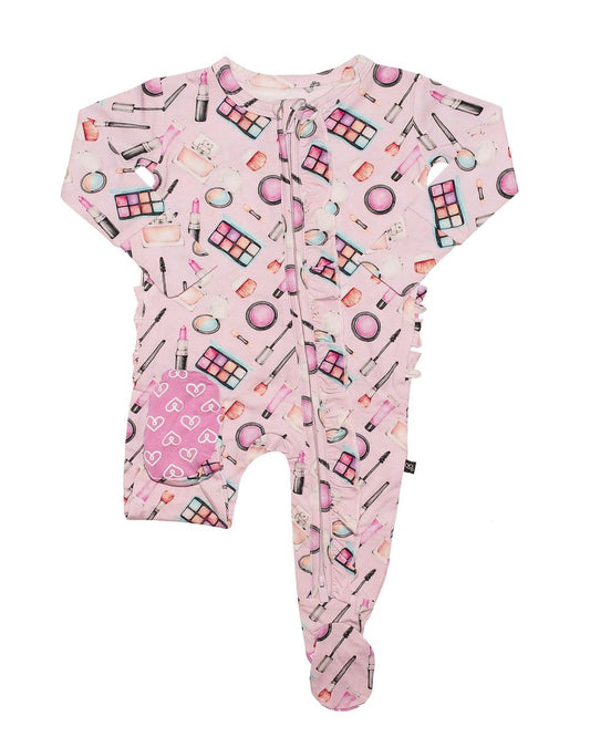 Aurora Ruffled Zippered Footie