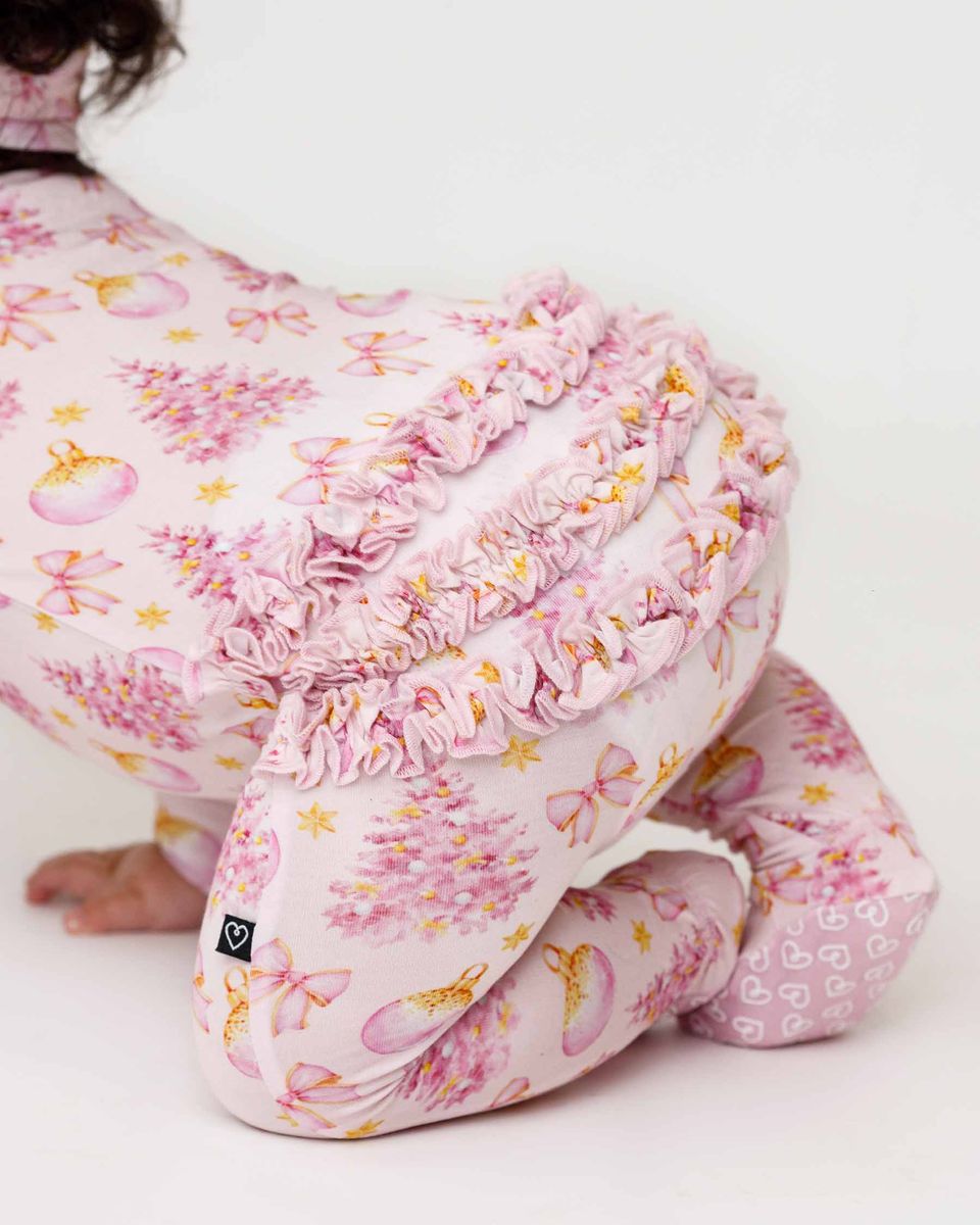 Kristina Ruffled Zippered Footie