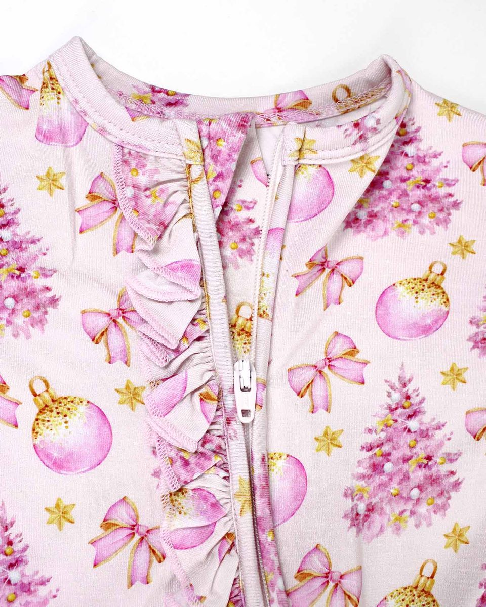 Kristina Ruffled Zippered Footie