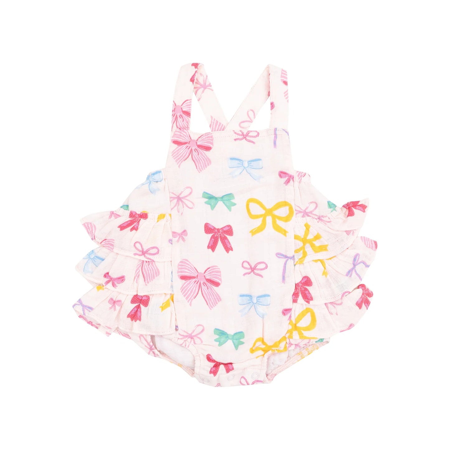 Colorful Bows Ruffle Sunsuit