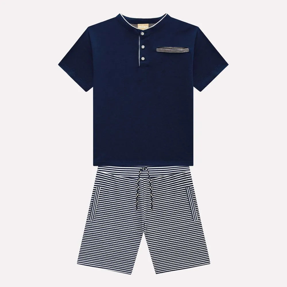 Milon Short Set - Navy Blue