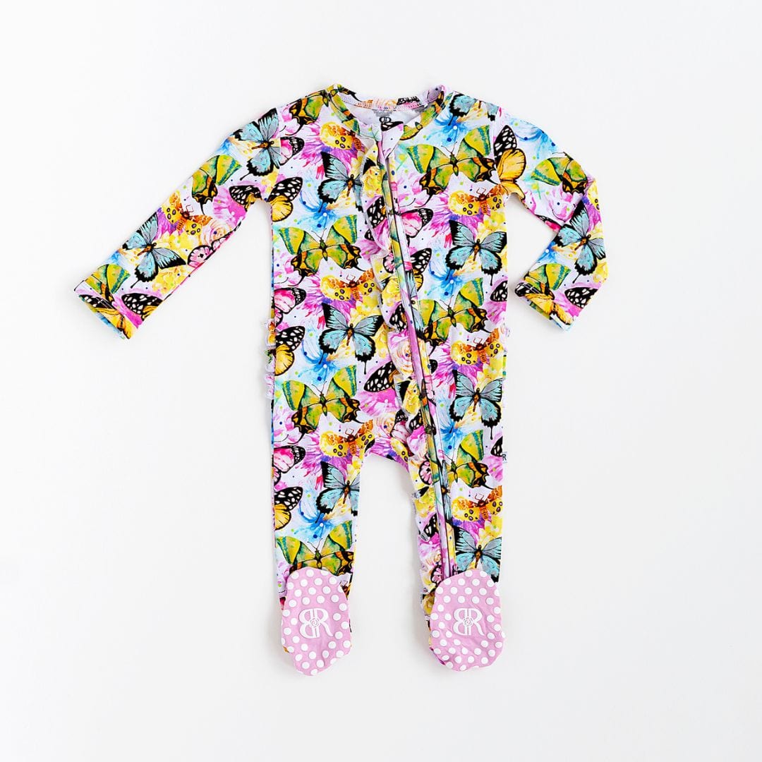 Bums & Roses Ruffle Footie