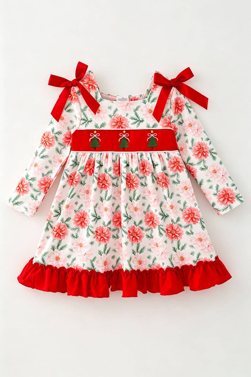Embroidered Christmas Tree Dress