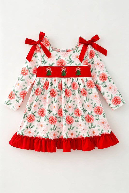 Embroidered Christmas Tree Dress