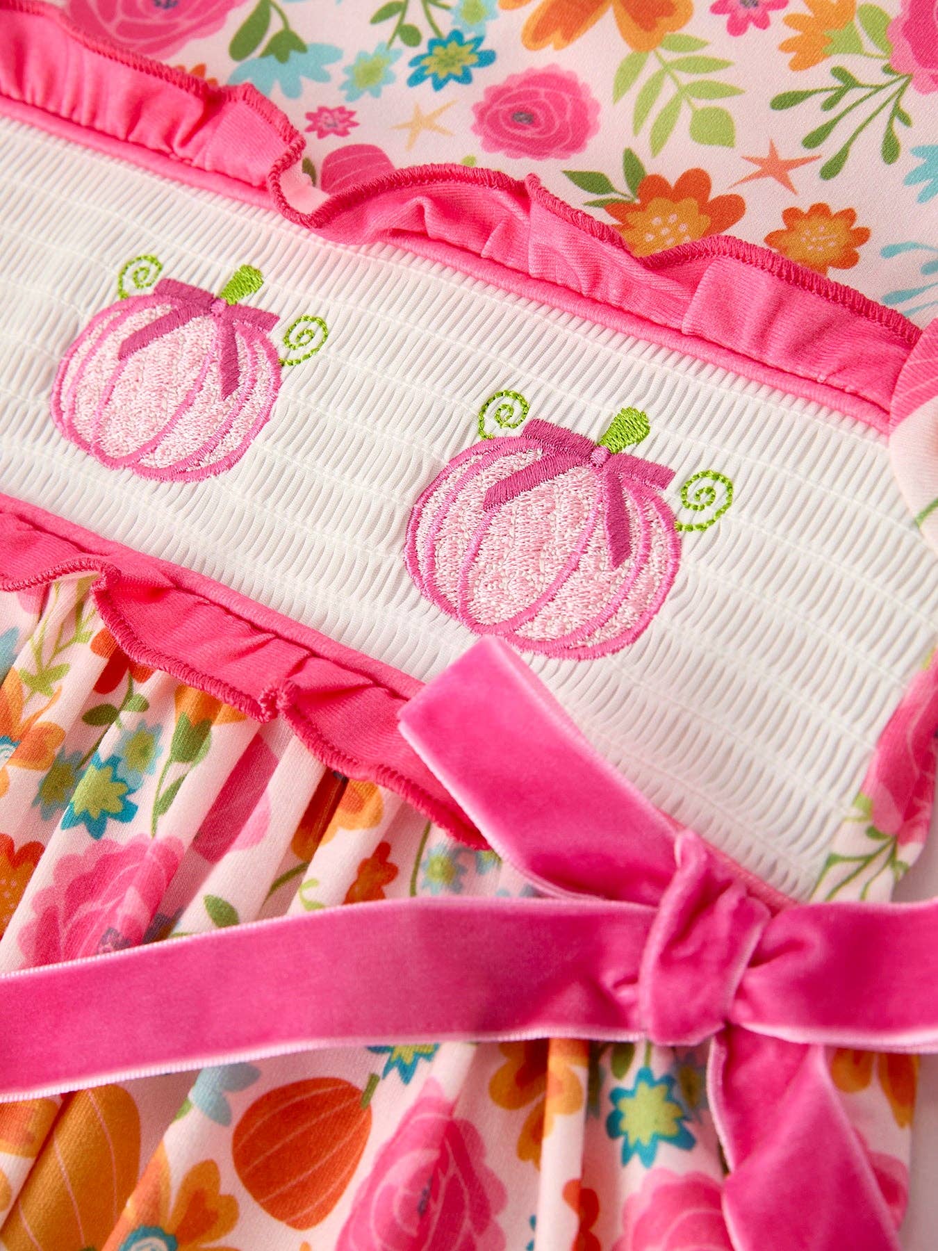 Pink Pumpkin Smock Dress