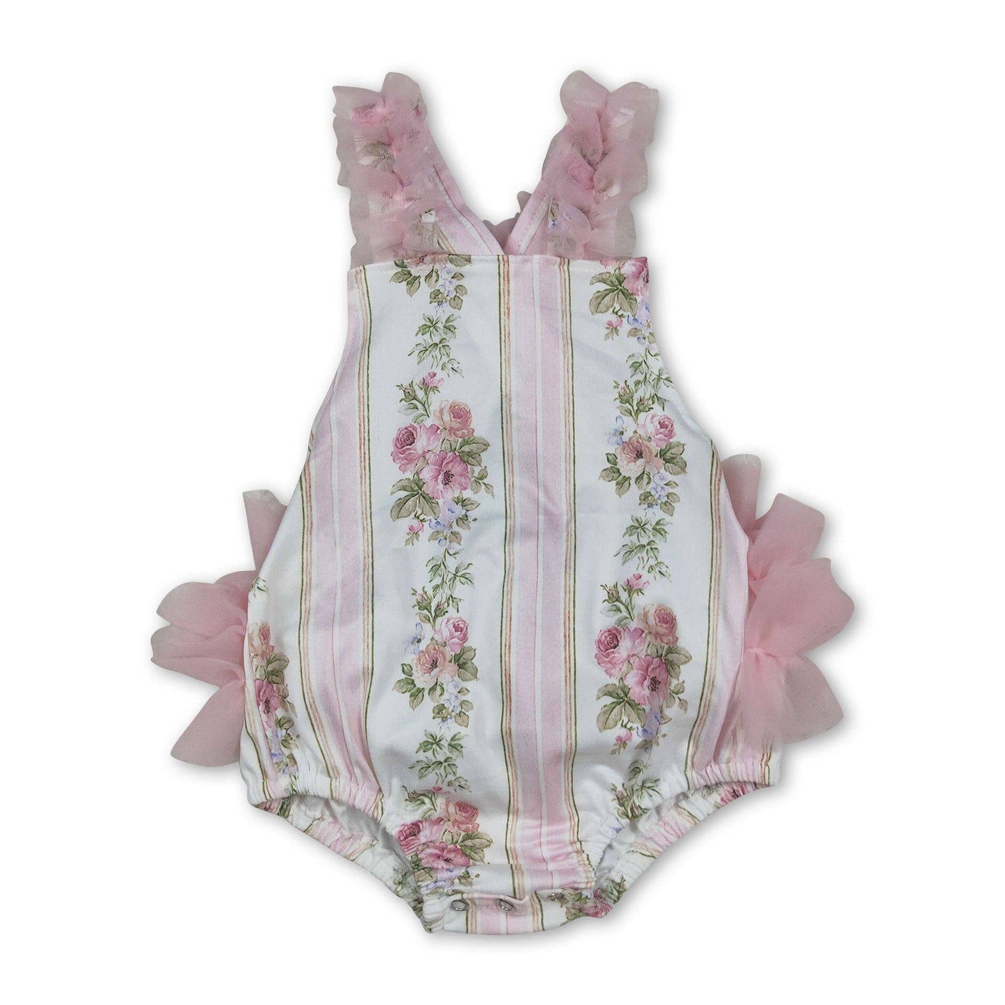 Pink Tulle Ruffle Floral Bubble