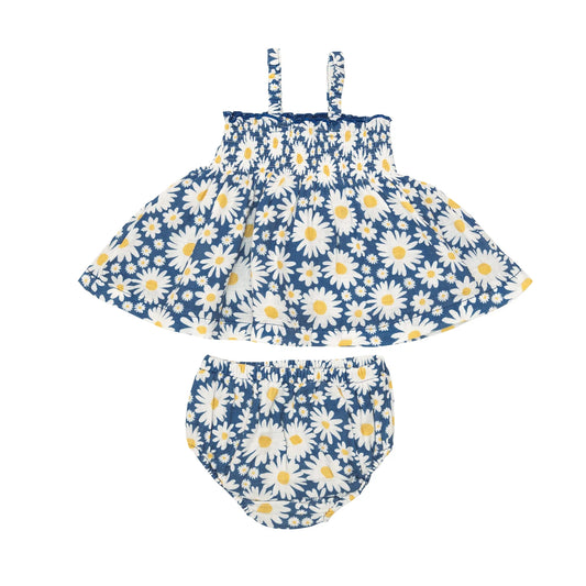 Daisy Days Smocked Top - Blue