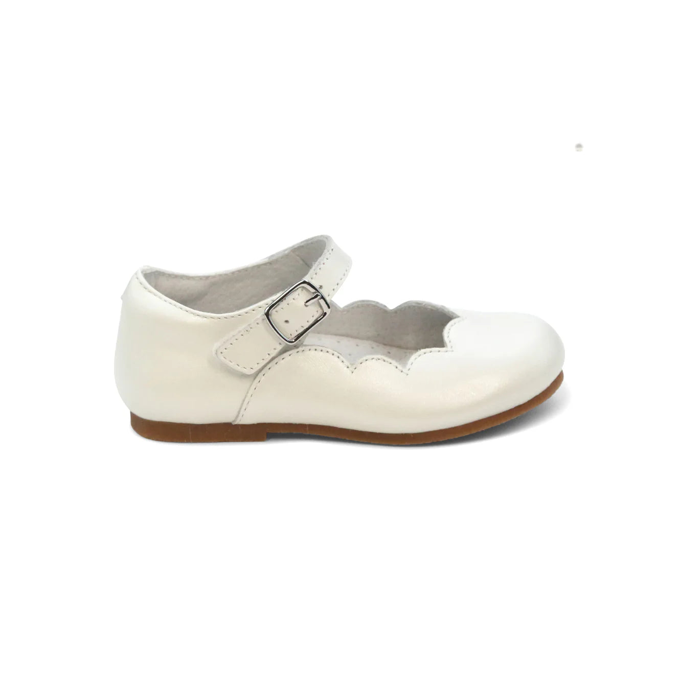 Sonia Scalloped Flat - White (Toddler)