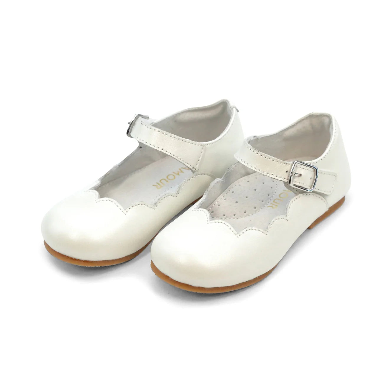 Sonia Scalloped Flat - White (Toddler)