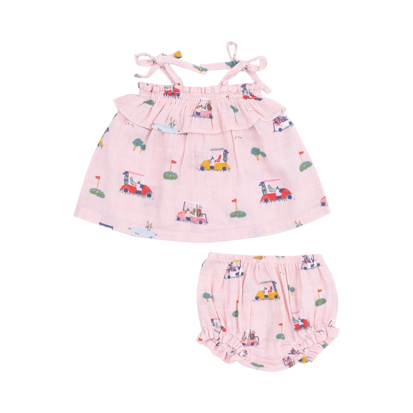 Golf Cart Cuties - Pink Ruffle Top & Bloomer