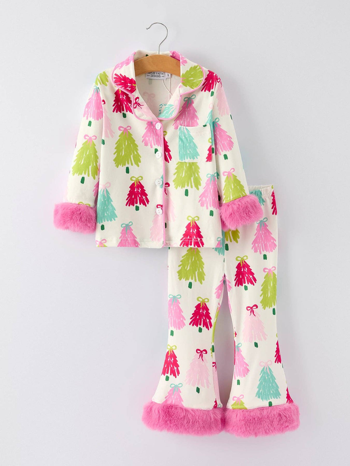 Christmas Tree Girls Pajama Set